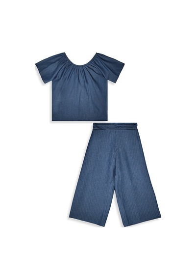 Denokids Romantik Kedi Kız Çocuk Bluz Pantolon Takım Çok Renkli