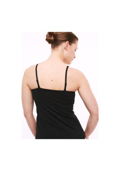 Marks & Spencer Pamuk Karışımlı Sütyenli Straplez Atlet T32005094 Siyah