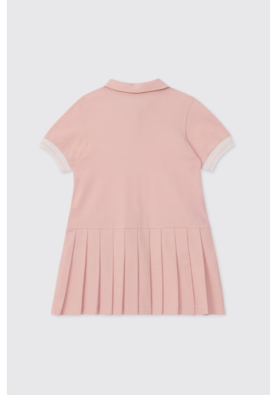 Panço Kız Bebek Eteği Pileli Açık Pembe Elbise 2621GB26005
