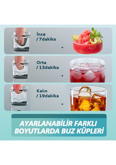 Küp Taşınabilir Buz Makinesi, Otomatik Temizleme, Hızlı Buz Yapma, Im005