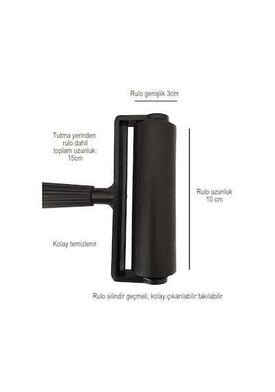 Kauçuk Silindir Baskı Rulosu Siyah 10cm, Baskı Silindiri, Kauçuk Rulo, Baskı, Duvar Kağıdı