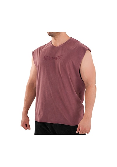 Kingsize Nutrition Kingsize Darksteel Antik Yıkamalı Kolsuz T-shirt Bordo