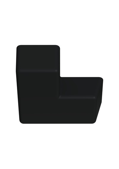 Cateksss 50x50x20 Köşe Alt Plastik - 32 Li Paket Siyah