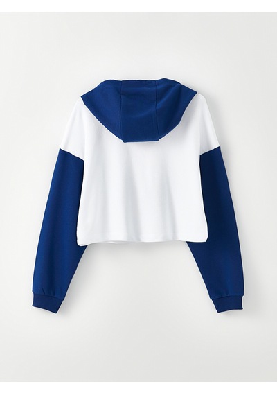 Lcw Vision Beyaz Kapüşonlu Baskılı Uzun Kollu Kadın Sweatshirt