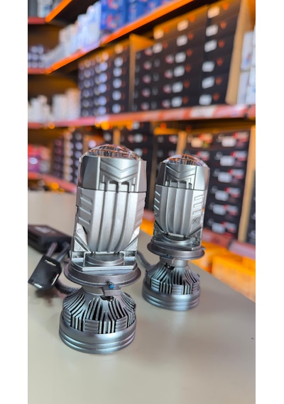 H4 Mercekli Led Zenon Led Zenon Şimşek Etkili 120w Güç 24.000 Lümen 12-24v Uzun Ömürlü Güçlü Çizgisel Odak 2