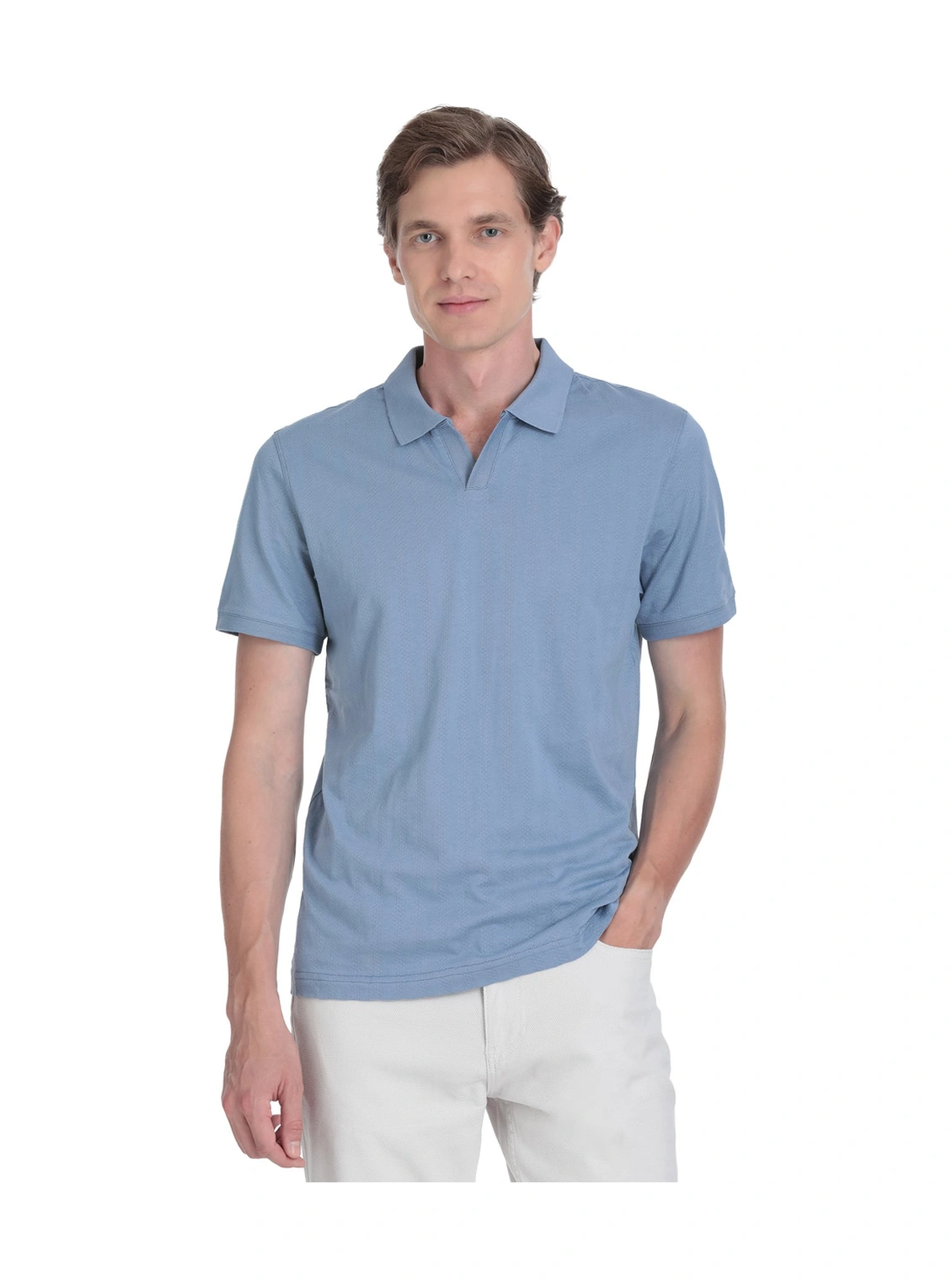 Hatemoğlu İndigo Regular Fit Apaş Yaka Pamuklu Tişört 35782 11764832