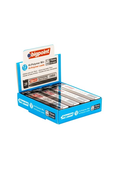 Bigpoint Kalem Ucu 0.3mm Hb 75mm 24'lü Tüp - 12 Adet