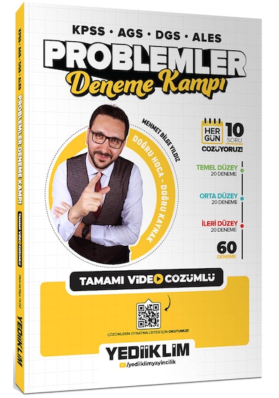 Yediiklim Kpss - Ags - Dgs - Ales Problemler Tamamı Video Çözümlü Deneme Kampı 60 Deneme
