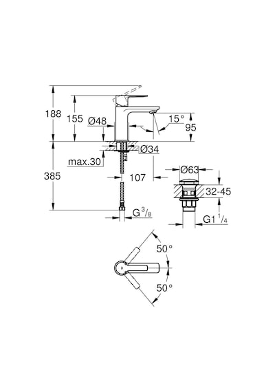 Grohe Lineare XS-Boyut Lavabo Bataryası Krom 23791001