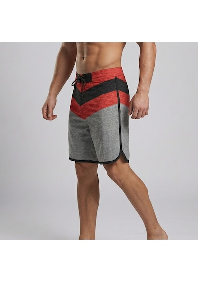 Pose I Down Apex V-line Boardshort Kırmızı - Gri