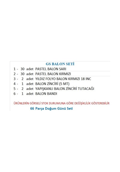 Taraftar Sarı, Kırmızı 60 Adet Balon 2 Adet Yıldız Folyo Balon Seti