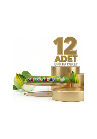 Afia Afibon Elmalı Çubuk Şeker 12x6,7 Gr