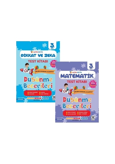 Altın Nokta Yayınları Altın Nokta 3. Sınıf Altın Beyin Matematik Test Kitabı Ve Dikkat Zeka Test Kitabı