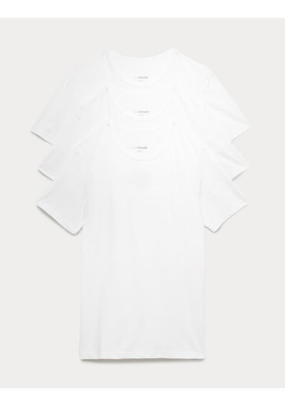 Marks & Spencer 3'lü Cool&fresh Kısa Kollu Atlet Seti T14004501ı Beyaz