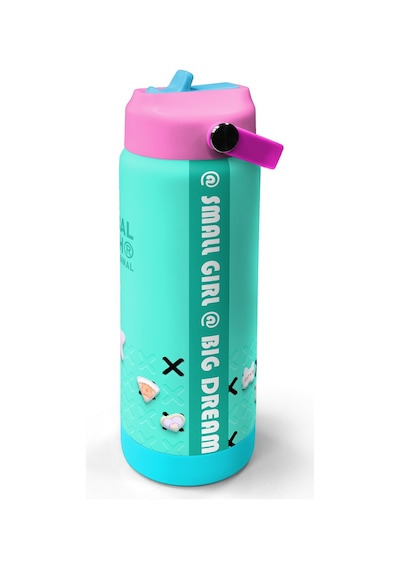 Coral High Su Yeşili Desenli Katlanır Ağızlıklı Çelik Termos 650 Ml 38351 Su Yeşili