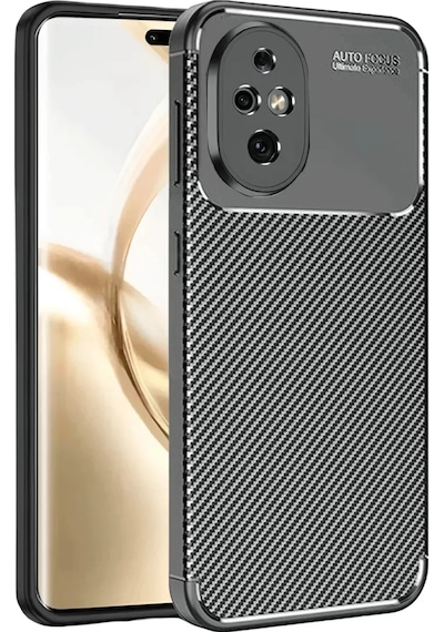 Newface Honor 200 Kılıf Auto Focus Karbon Kapak - Siyah