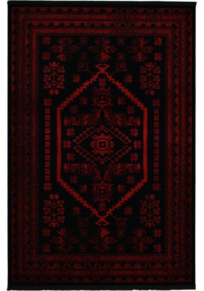 Yağcıbedir Afgan Türkmen Otantik Desenli Dokuma Bordo Oturma Odası Salon Mutfak Halısı 3671h Zs47 Bordo