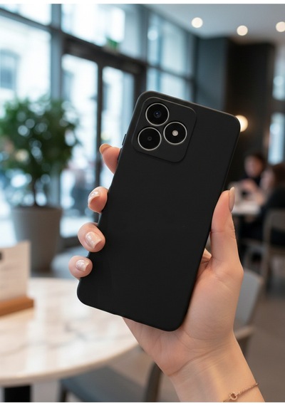 Realme C53 Uyumlu İçi Kadife Kamera Korumalı Renkli Silikon Kılıf