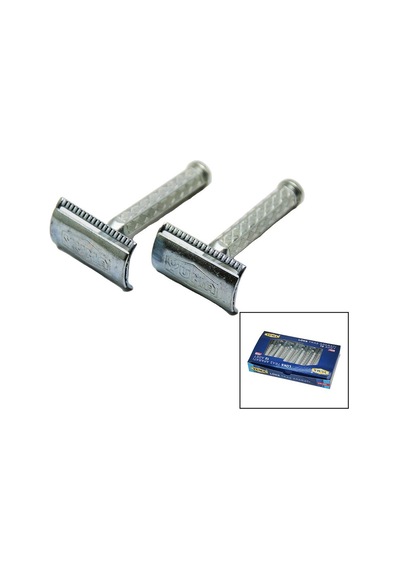 Yuma Ym-401 Lüks Dökme Metal Nikel Klasik Tıraş Aparatı- 12'li Paket