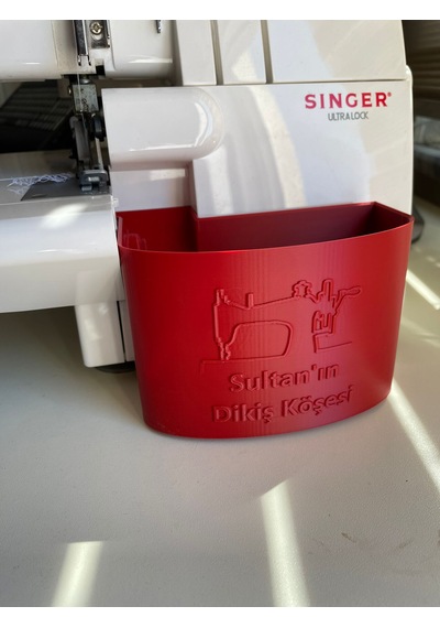 Singer Overlok Çöp Kutusu Fire Kabı Xl Kişiye Özel Kırmızı 14sh65