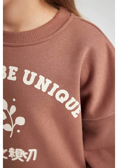 Defacto Kız Çocuk Relax Fit Bisiklet Yaka Baskılı Kalın Sweatshirt B4675A823WNBN569 Kahverengi Defacto Kız Çocuk Relax Fit Bisiklet Yaka Baskılı Kalın Sweatshirt B4675A823WNBN569 Kahverengi