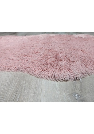 Beyazhalı Tavşan Tüyü Pudra 2Kafa Post Halı 80 x 140 Cm
