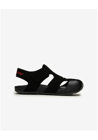Skechers Side Wave Büyük Erkek Çocuk Siyah Sandalet 92330L Bkcc Siyah