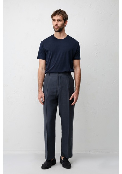 Antioch Lyocell Relaxed Fit Pileli Erkek Pantolon Lacivert