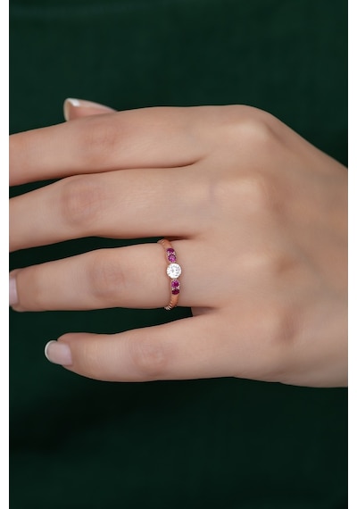 Gümüş Prenses Yüzük Rose Gold Kaplama 925 Ayar Gümüş Rose Gold (511780075)