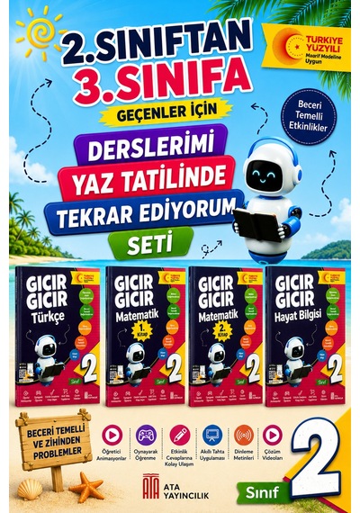 2.sınıftan 3.sınıfa Geçenler İçin Derslerimi Yaz Tatilinde Tekrar Ediyorum Seti