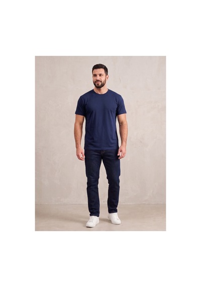 Bigmost Erkek Modal Oysho Kumaş Oversize Tişört Lacivert