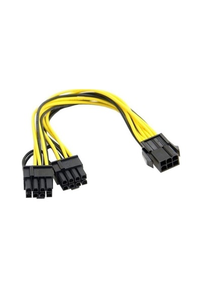 Pci E 8 Pin 6+2 2x Pci-e Ekran Kartı Power Çoklayıcı Kablosu 4302