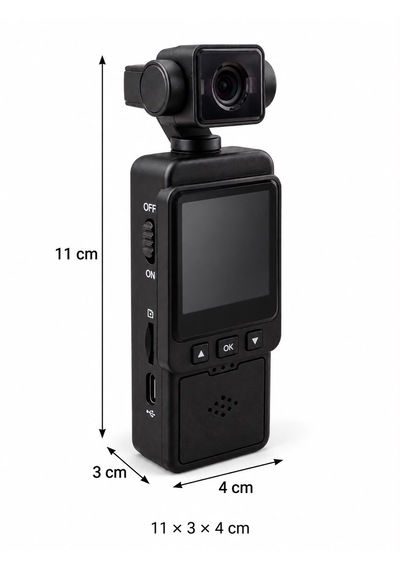 1080p Hd Video Aksiyon Kamerası Wifi İle Telefon Bağlantısı Hareket Sırasında Titreşim Önleme 2.0 İnç Ekran Dolgu Işığı