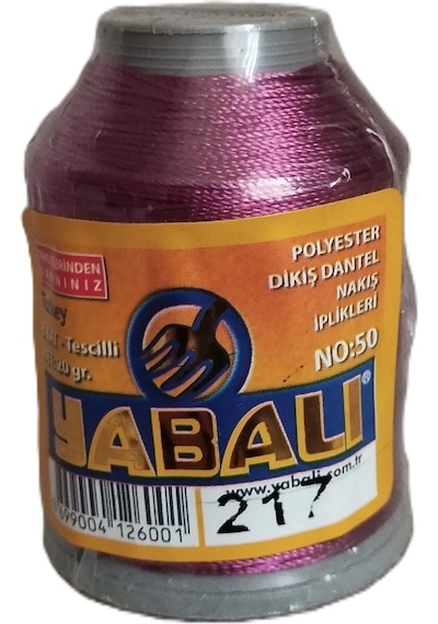 Abarta Yabalı Polyester Dikiş Dantel Nakış Ipliği 6 Katlı No:50 -20 Gram 1 Adet Renk:217