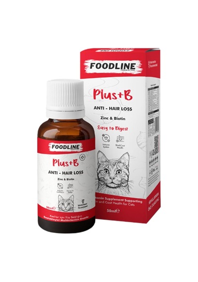 Kediler İçin Plus +b Damla 50 Ml, Tüy Sağlığını Destekleyici Biotinli Multivitamin