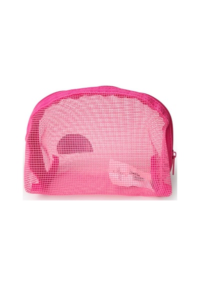 Ecrou Mesh Makyaj Çantası Pembe