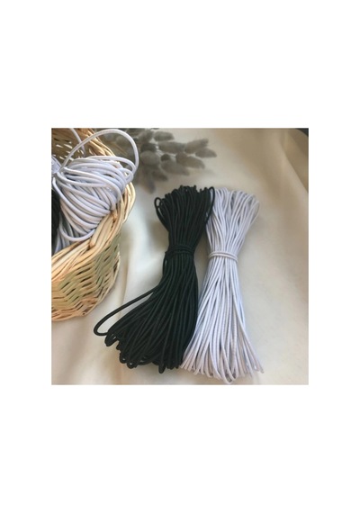 Beyaz İnce Fitil Lastik Bel Paça Don Lastiği Şapka Lastiği 20 Mt - 203118371 Diğer