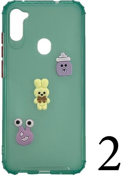 Nettech Samsung Galaxy A11 Uyumlu Maskot Seri Arka Koruma Kılıf - Şeffaf Şeffaf