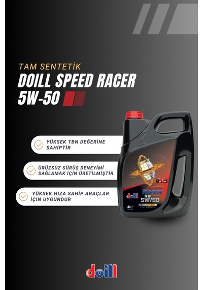 Speed Racer 5w-50 Apı Sn/cf Acea A3/b4 4 X 4 Litre Tam Sentetik Motor Yağı