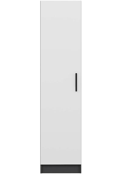 Minar Kale 1 Kapaklı Raflı Dolap Antrasit - Beyaz 190cm Çok Renkli