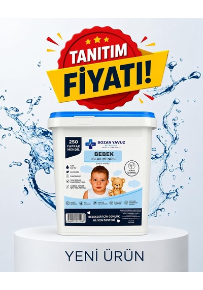 Bebek Islak Mendili 250li Kova Hassas Ciltler 1000'li Set