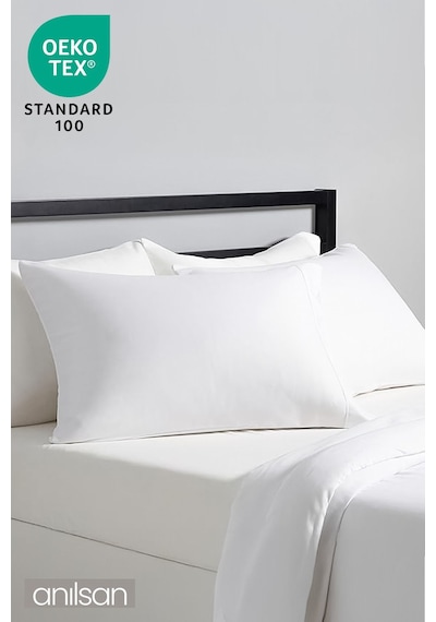 Beyaz Yastık Kılıfı 50x70 Cm, %100 Pamuk, Yumuşak Ve Dayanıklı Yastık Kılıfı Beyaz