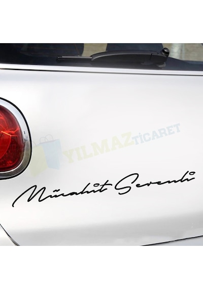 Kişiye Size Özel İsim İmzası Ad Soyad Oto Sticker Araba Motosiklet Etiket 2 Adet