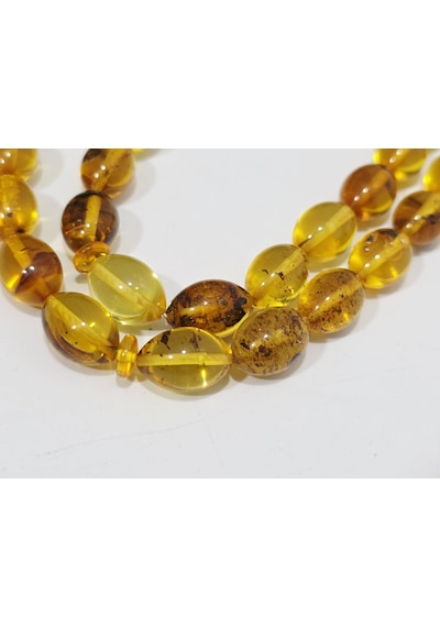 Doğal Kaya Damla Kehribar Tesbih 33lük 26,10 Gram K005