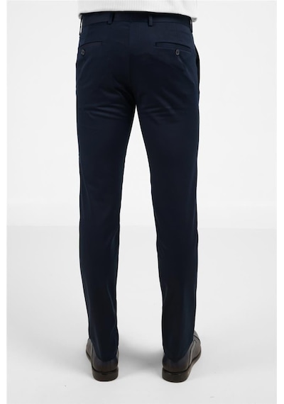 İmza Koyu Lacivert Yan Cep Casual Slim Fit Pamuklu Chino Pantolon 1003255172 Koyu Lacivert