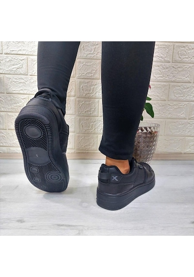 Kinetix Enner Pu Siyah Comfort Fuspetli Atom Sneaker Spor Ayakkabı 001