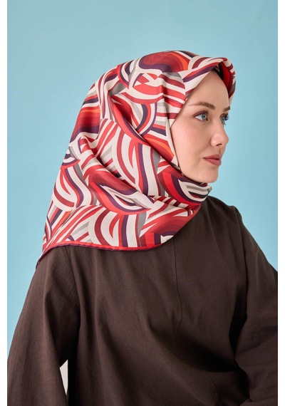 Silk Home Twill İpek Eşarp 11471-16 Kırmızı, Bordo, Antrasit, Beyaz, Koyu Mor