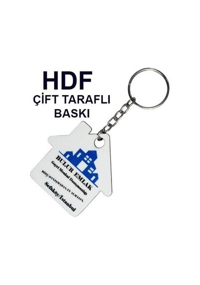 Hdf Çift Taraflı Anahtarlık - Ev