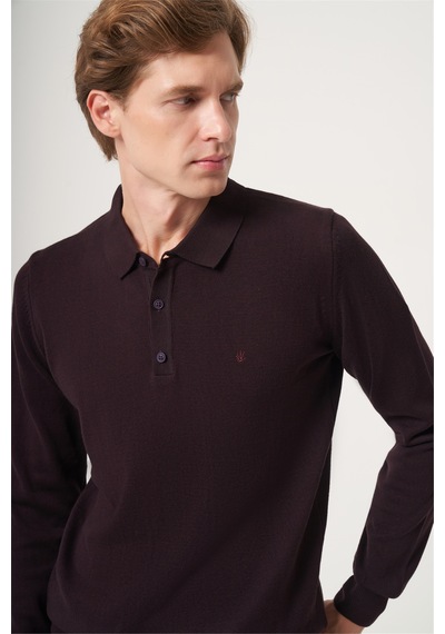 İmza Mor Polo Yaka Uzun Kol Örme Comfort Fit Pamuklu Kazak 1012265007 Açık Mor İmza Mor Polo Yaka Uzun Kol Örme Comfort Fit Pamuklu Kazak 1012265007 Açık Mor