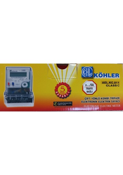 Köhler Çift Yönlü Kombi Trifaze Elektronik Elektrik Sayacı AEL KC